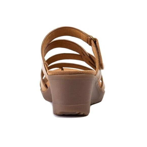 Baretraps Womens 11 W Caramel Brown Strappy Wedge Heel Sandals NIB GZ5 - Picture 2 of 5